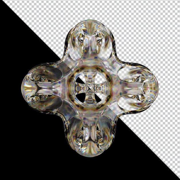 Dispersionsglas abstrakte Form 3D-Illustration mit lebhaften Farben