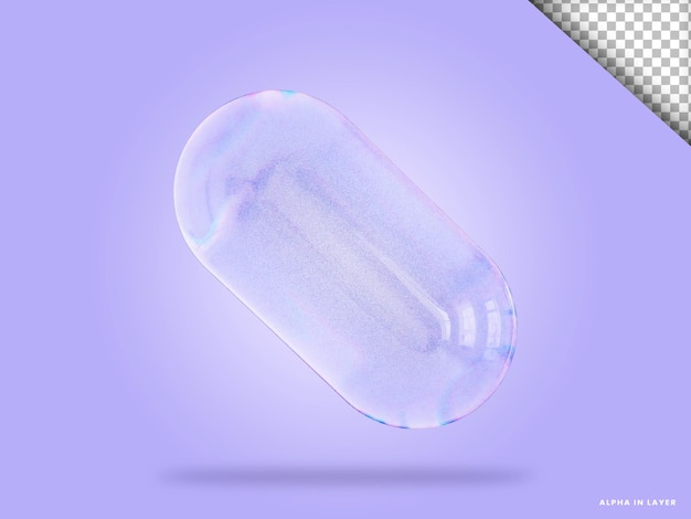 Dispersionsglas abstrakte Form 3D-Illustration
