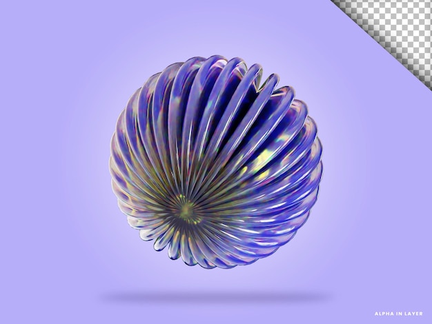 Dispersionsglas abstrakte Form 3D-Illustration