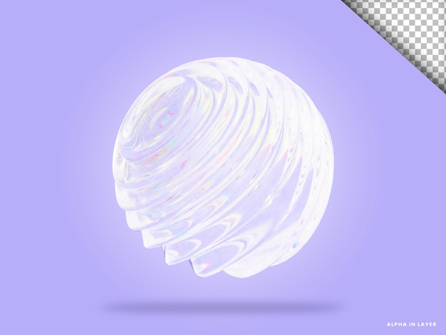 Dispersionsglas abstrakte Form 3D-Illustration