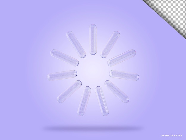 Dispersionsglas abstrakte Form 3D-Illustration