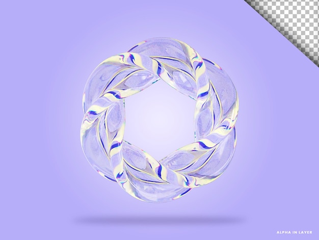Dispersionsglas abstrakte Form 3D-Illustration