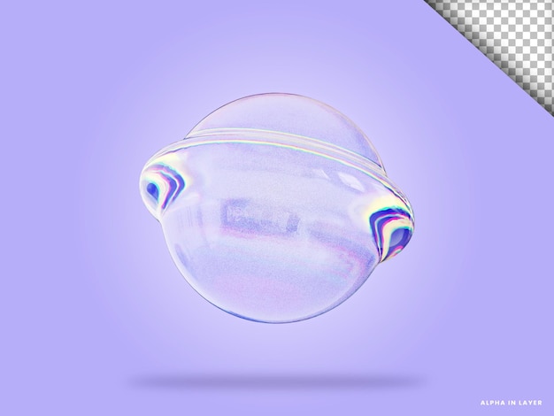 Dispersionsglas abstrakte form 3d-illustration