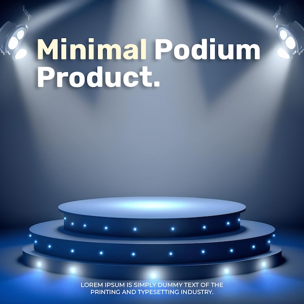 Display cosmetico prodotto podio stand scena podio neon per visualizzazione prodotto rendering 3d