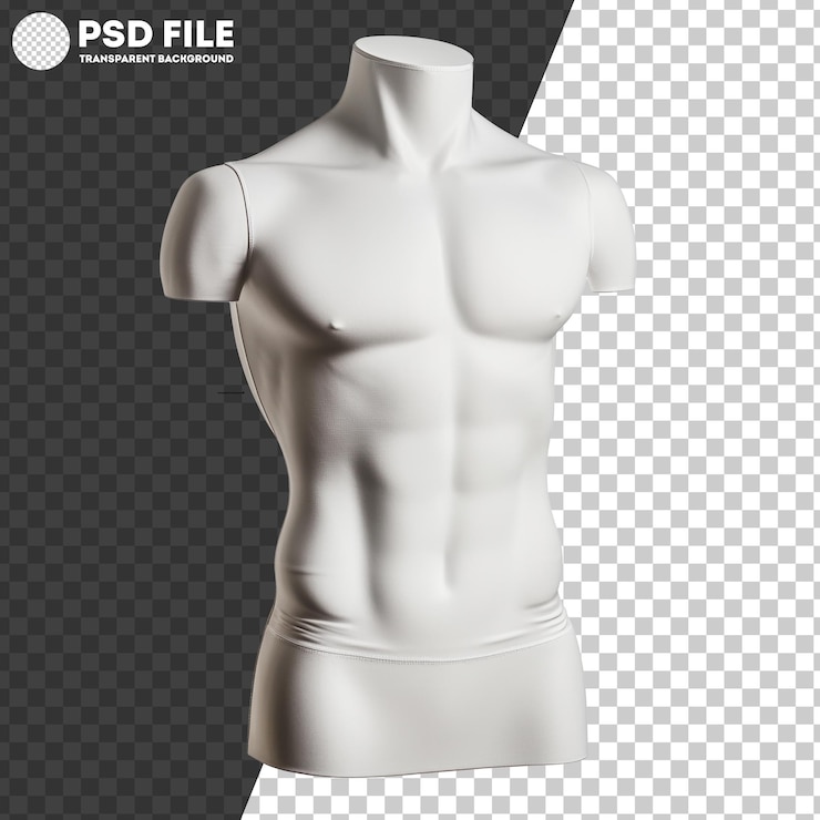 PSD display del tronco del manichino png per la vetrina dell'abbigliamento