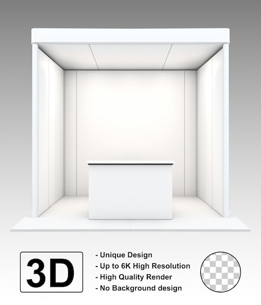 Display Event Booth Mockup Design Renderização 3D