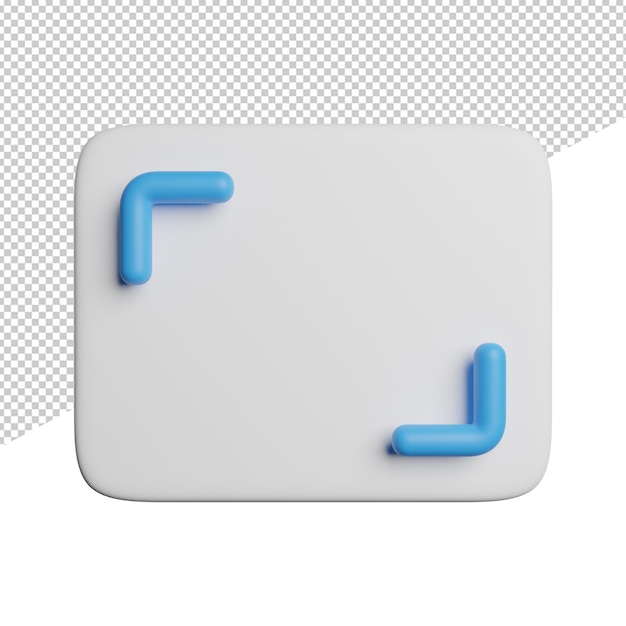 Display Frame Sign vista frontale icona di rendering 3d illustrazione su sfondo trasparente