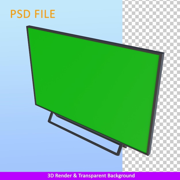 Display led de renderização 3d