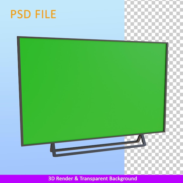PSD display led de renderização 3d