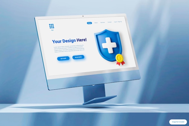 display mobile da 24 pollici composizione di mockup per computer desktop Imac 2021