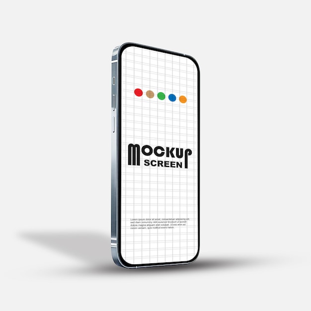 dispositif mobile de mock-up Psd avec écran vide isolé
