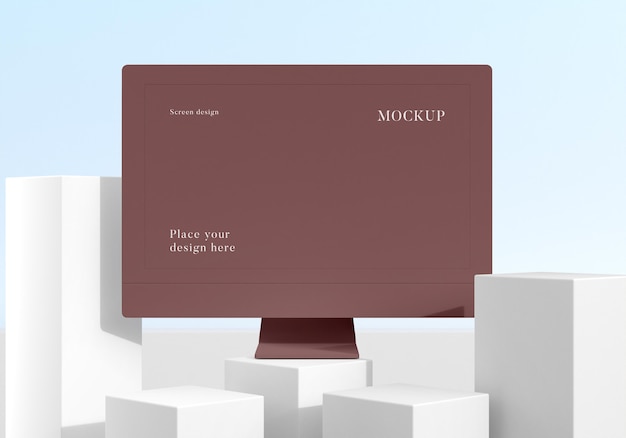 Disposition de bureau de maquette moderne