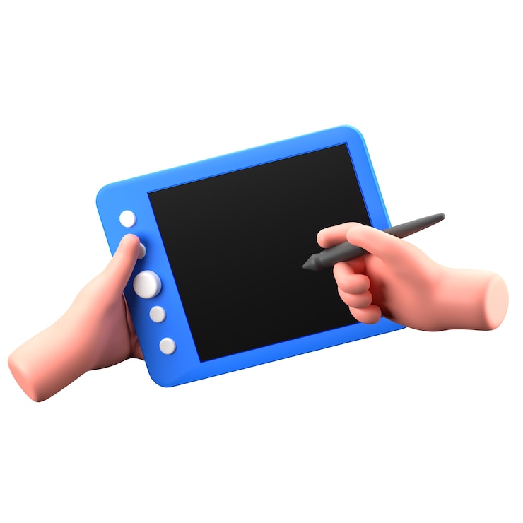 PSD dispositivo de desenho de tablet de caneta com gesto de mão