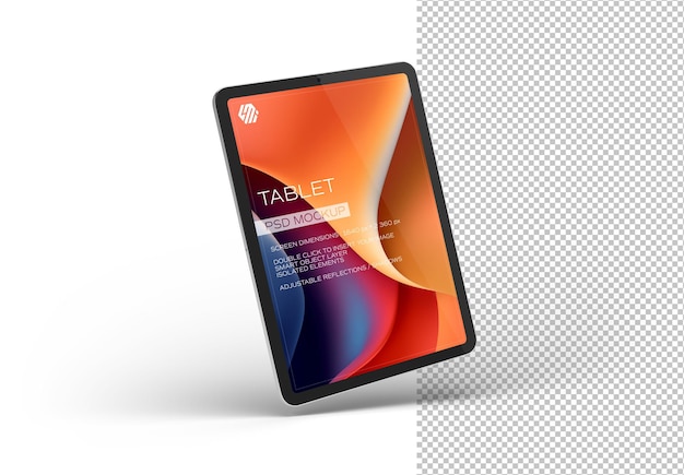 Dispositivo de tableta aislado en blanco Mockup