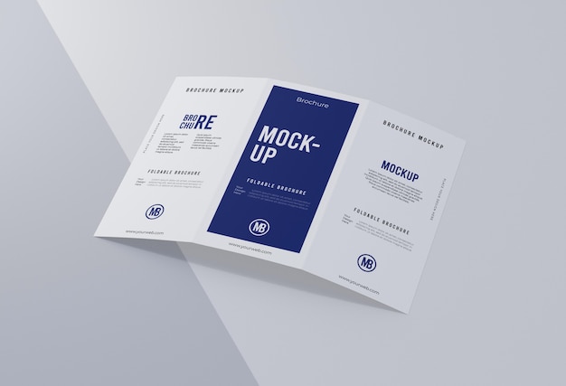 Disposizione del modello di brochure isolato su bianco