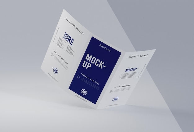Disposizione del modello di brochure isolato su bianco