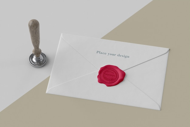 Disposizione del sigillo mock-up per busta