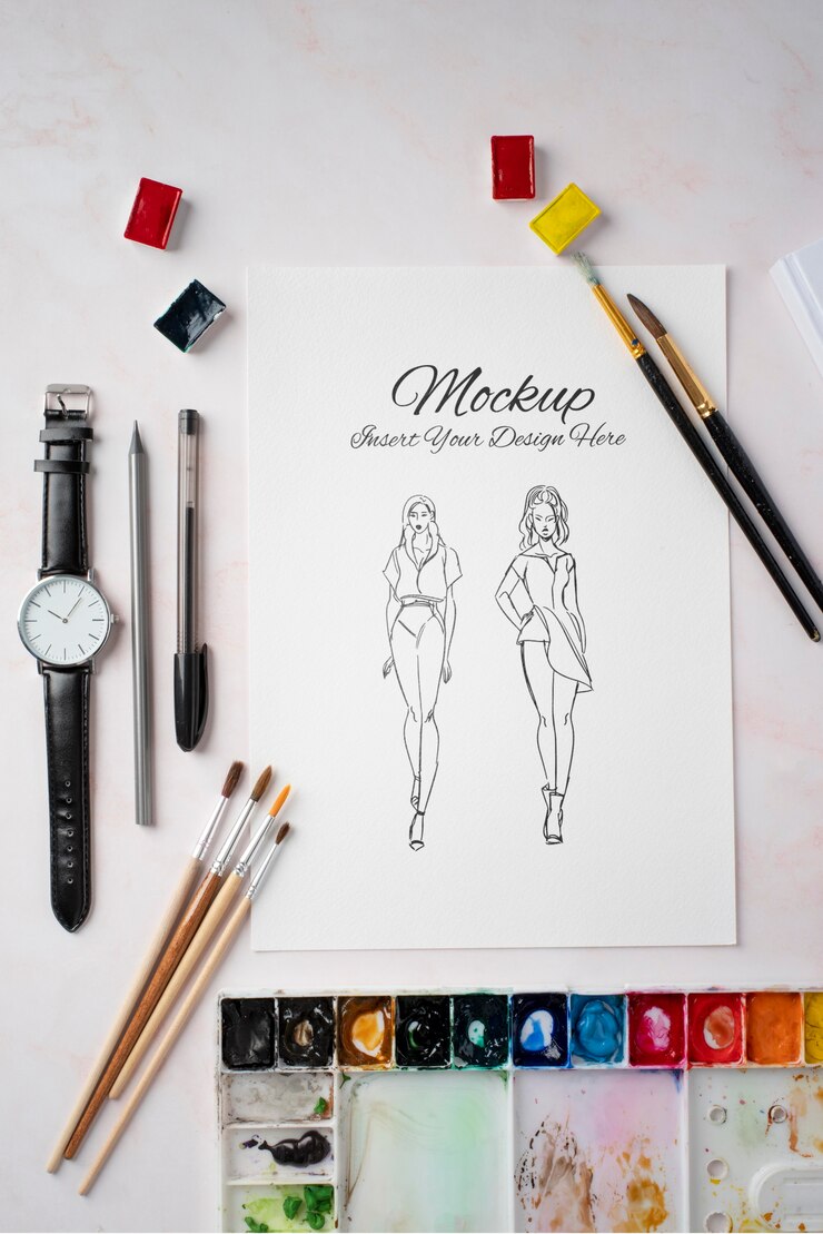 PSD disposizione della carta d'arte mock-up