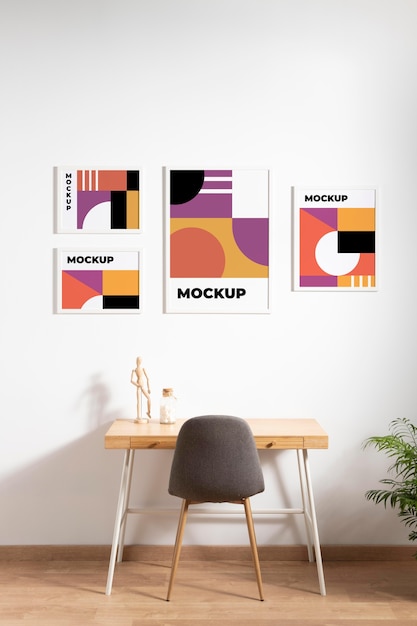 Disposizione di cornici decorative mock-up
