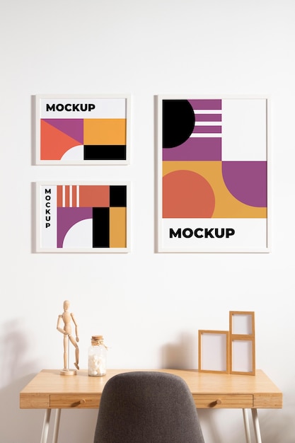 Disposizione di cornici decorative mock-up
