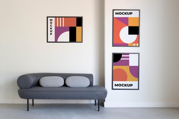 Disposizione di cornici decorative mock-up