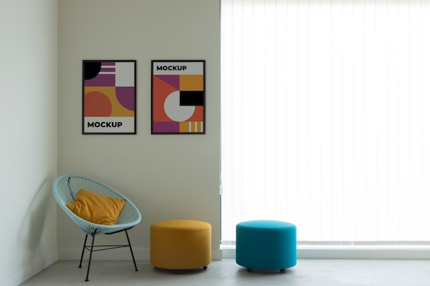 Disposizione di cornici decorative mock-up