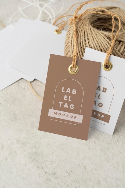 Disposizione di etichette di carta mock-up