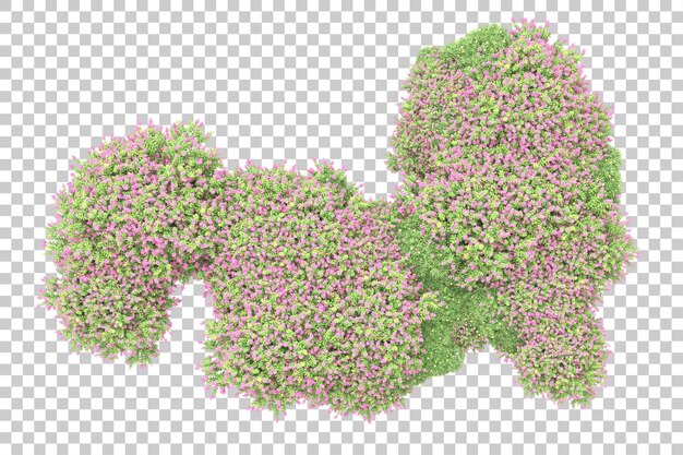 Disposizione orizzontale isolata su sfondo trasparente 3d rendering illustrazione