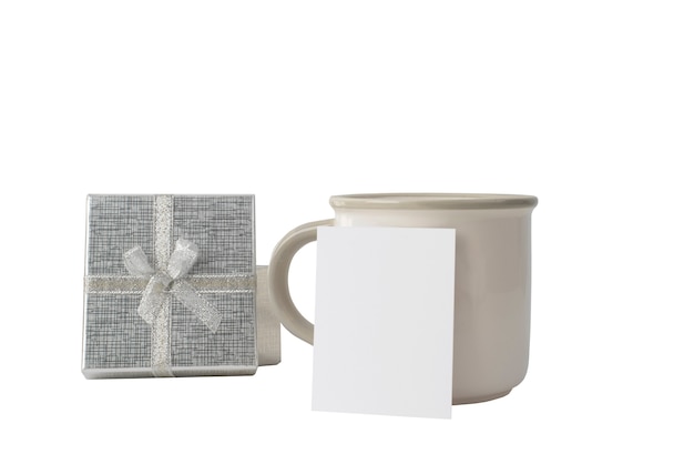 Disposizione tazza e confezione regalo