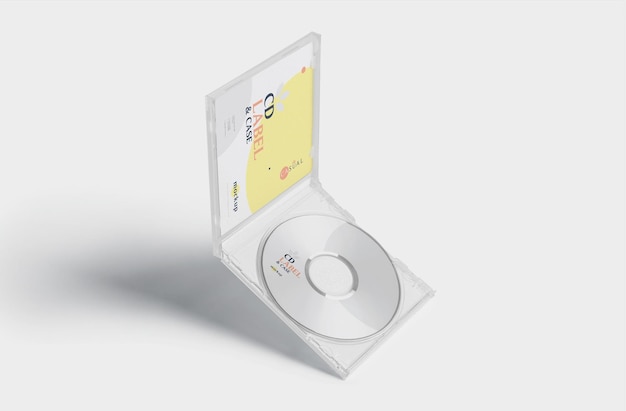 Disque Compact Avec Maquette De Boîtier En Plastique