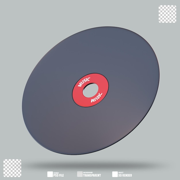 Disque de musique d'illustration 3D 3