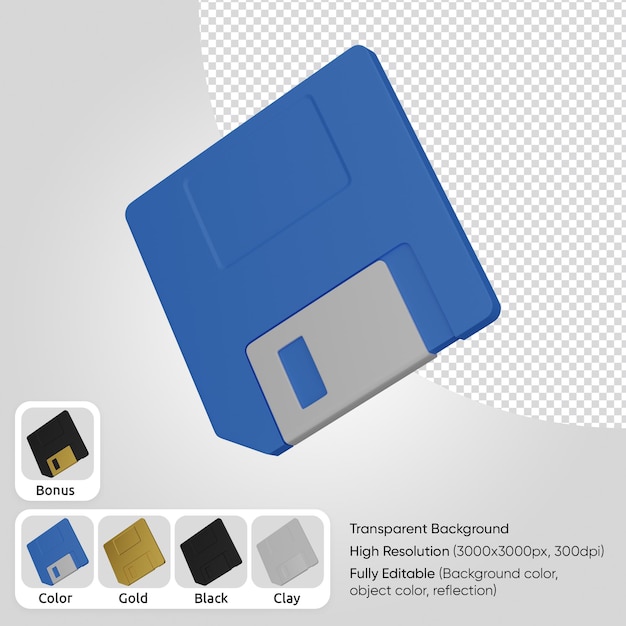 PSD disquete 3d