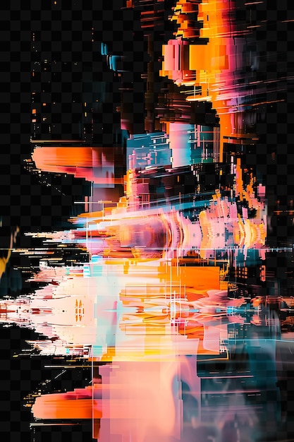 PSD disruption de l'illusion optique glitch avec des motifs trippy abst effet de texture fx film bg collage art