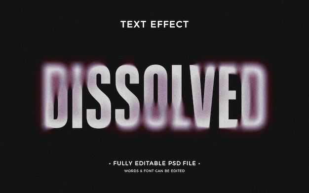 dissolved text effect