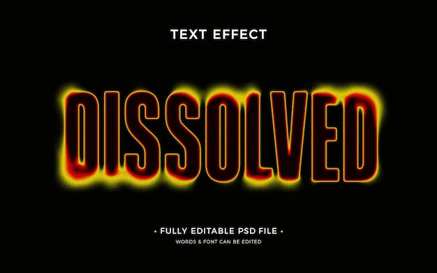 dissolved text effect