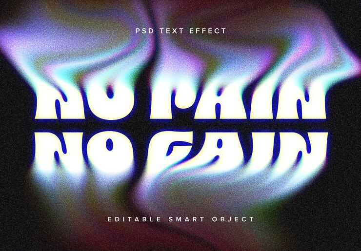 PSD dissolving text effect mockup (disolución de la maqueta de efecto de texto)