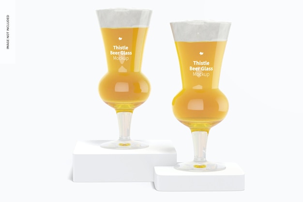 Distel biergläser mockup