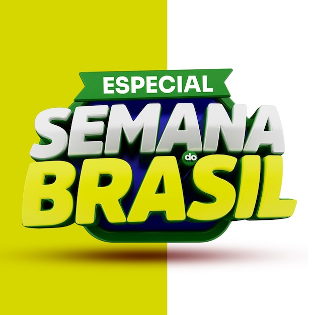 PSD distintivo 3d da 'semana especial do brasil'