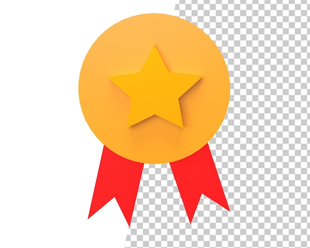 distintivo della stella d'oro 3d