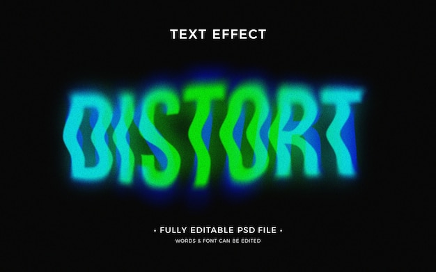 distortion text effect