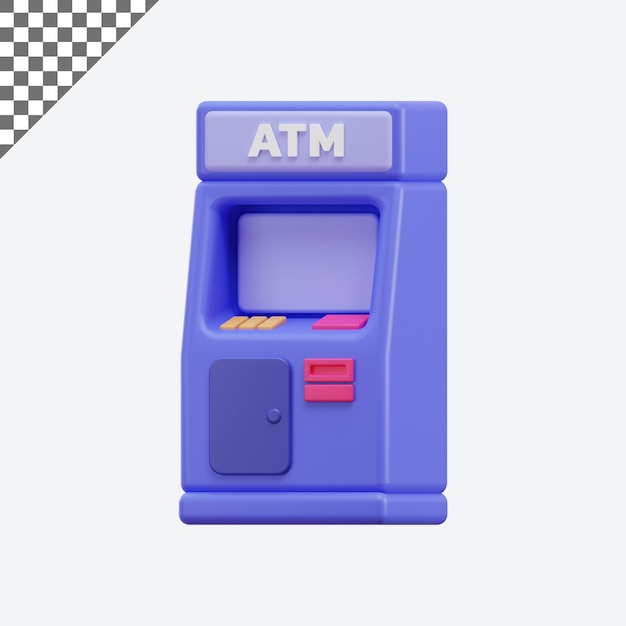 Distributeur automatique de billets Illustration 3D