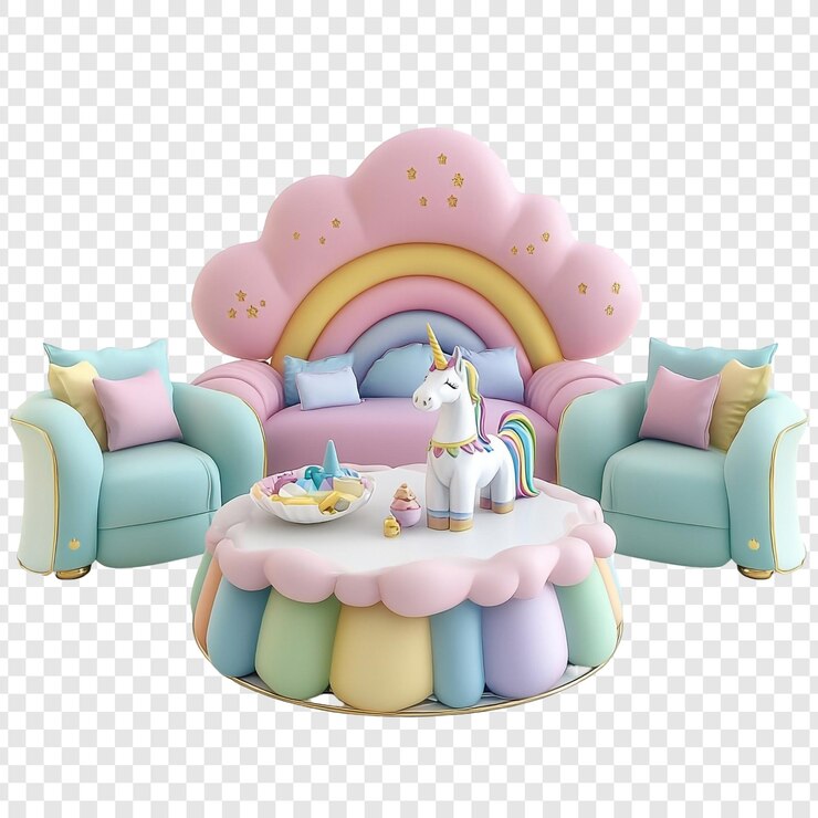 PSD divã de unicórnio pastel