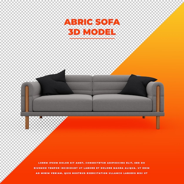 Divano Abric 3d modello isolato