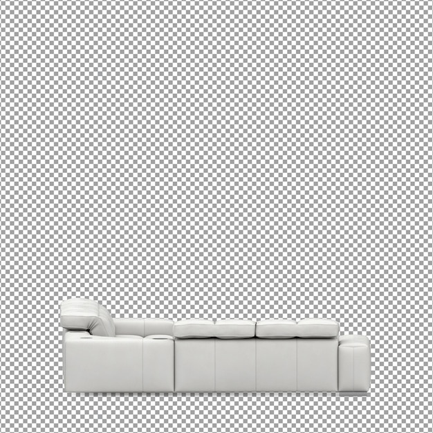 Divano in rendering 3D isolato