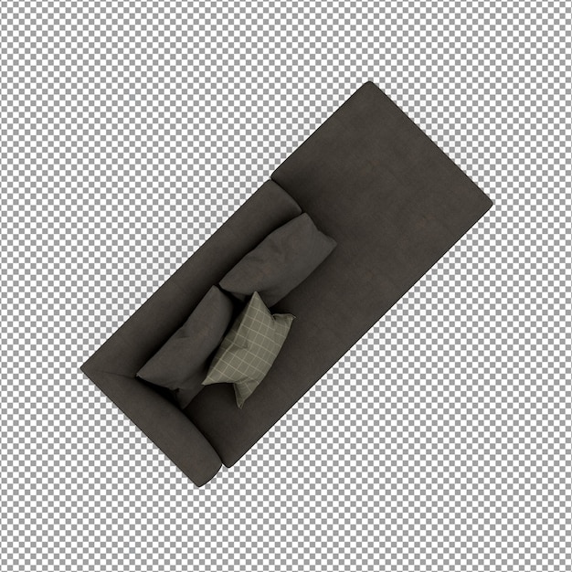 Divano in rendering 3D isolato