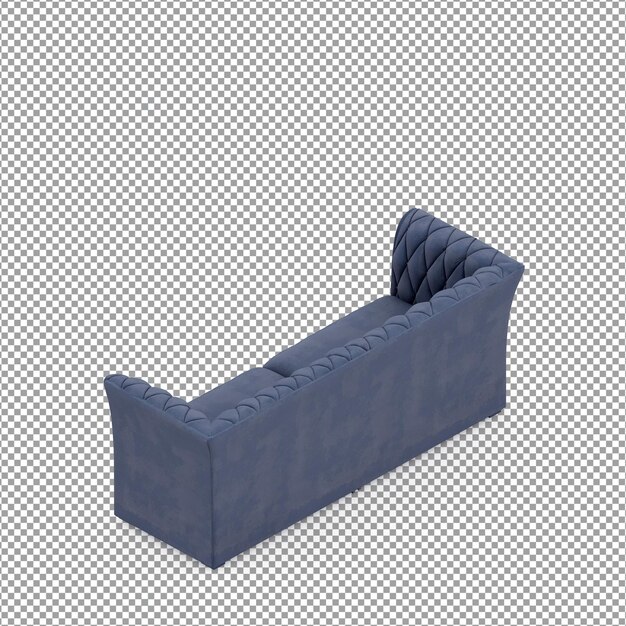 Divano in rendering 3D isolato