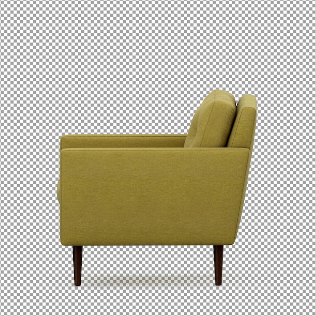 Divano in rendering 3D isolato
