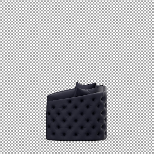 Divano in rendering 3D isolato