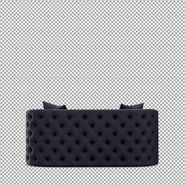 Divano in rendering 3D isolato