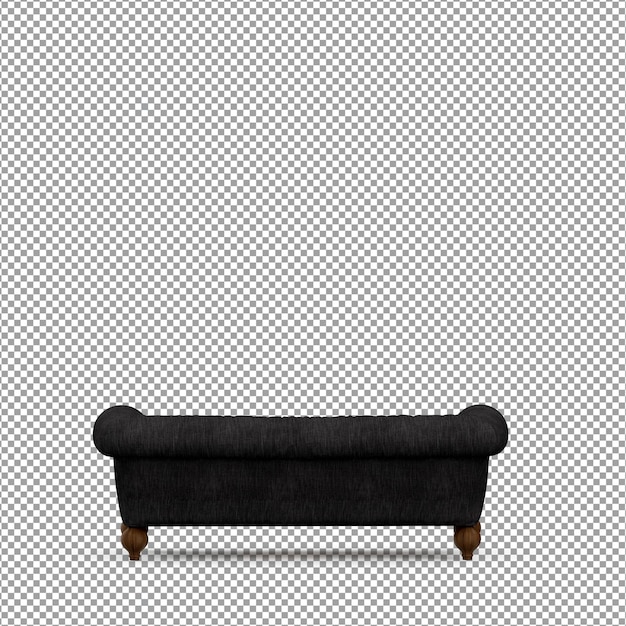Divano in rendering 3D isolato